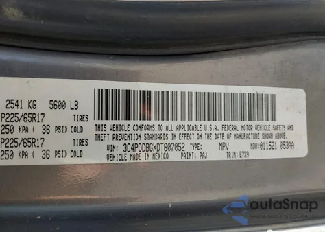 2013 Dodge Journey Sxt from USA, damaged, VIN 3C4PDDBGXDT607052